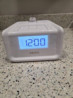 Homedics  Sound Spa Alarm Clock Radio Projection AC DC SS-4520